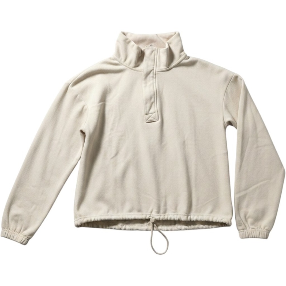 Avalanche Outdoor Supply Co Cream Fleece Mock Neck Snap Pullover Womens Small